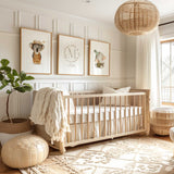 Elephant and koala nursery print set of 3 with personalised initial and name