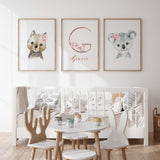 Koala, Wombat & Name Prints