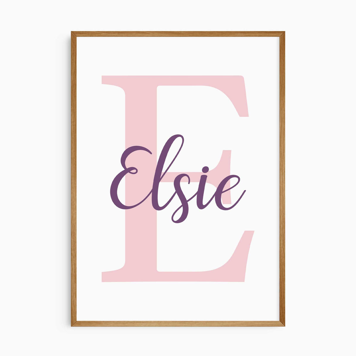 Personalised initial butterfly nursery wall art with name