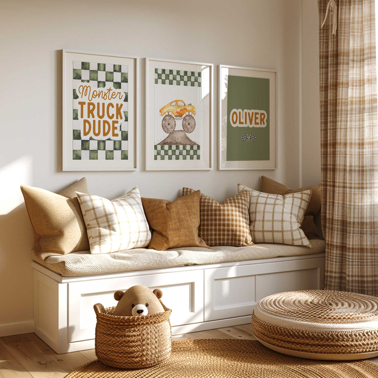 Monster Truck Dude Print-  Set of 3