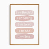 Pink Affirmation Prints