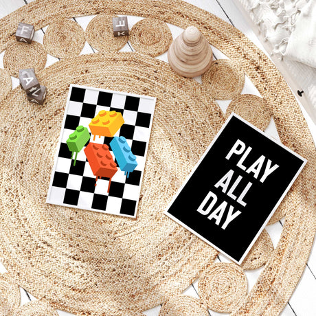 Bold white text on a black background reading PLAY ALL DAY in uppercase letters.