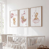 Girls Teddy Bear Prints