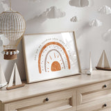 Inspirational rainbow print for children’s bedroom or playroom décor