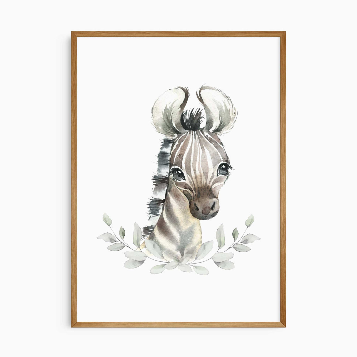 Safari baby animal wall art set for nursery or kids bedroom