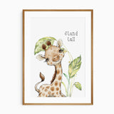 Safari gallery wall prints for nursery with six animal quote designs