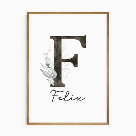 safari nursery wall art set featuring personalised name initial and animals