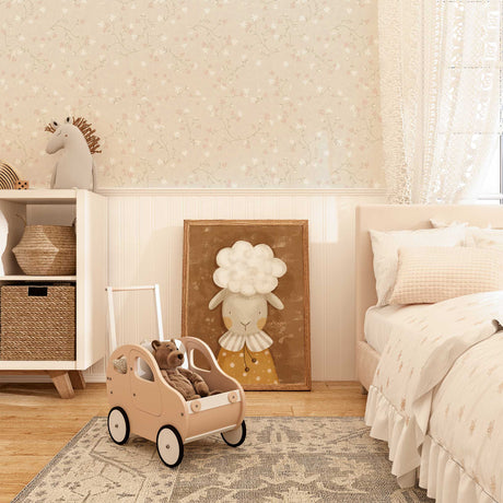 Sheep wall art for a cosy girls room