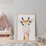 Giraffe With Bubblegum