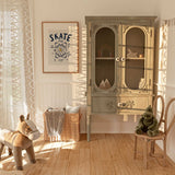 Skater inspired boys bedroom wall art with crossed boards