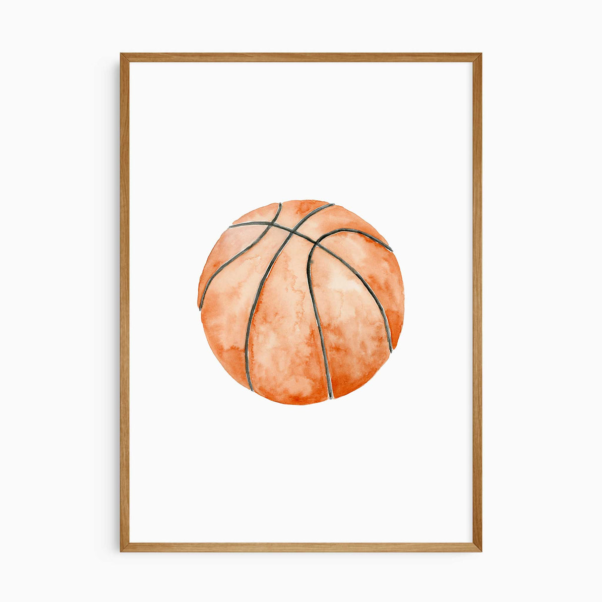 Sports ball prints for bedroom decor in soft neutral tones