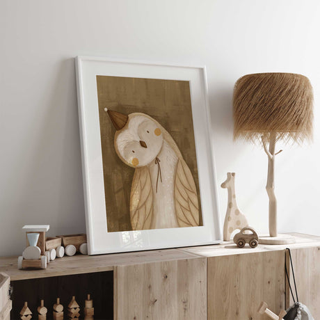 Storybook owl wall art for nursery decor