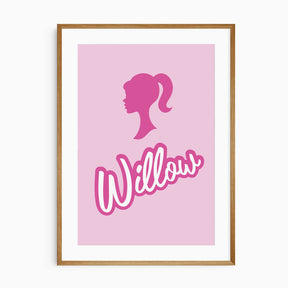 Personalized pink glam print for girls' room decor
