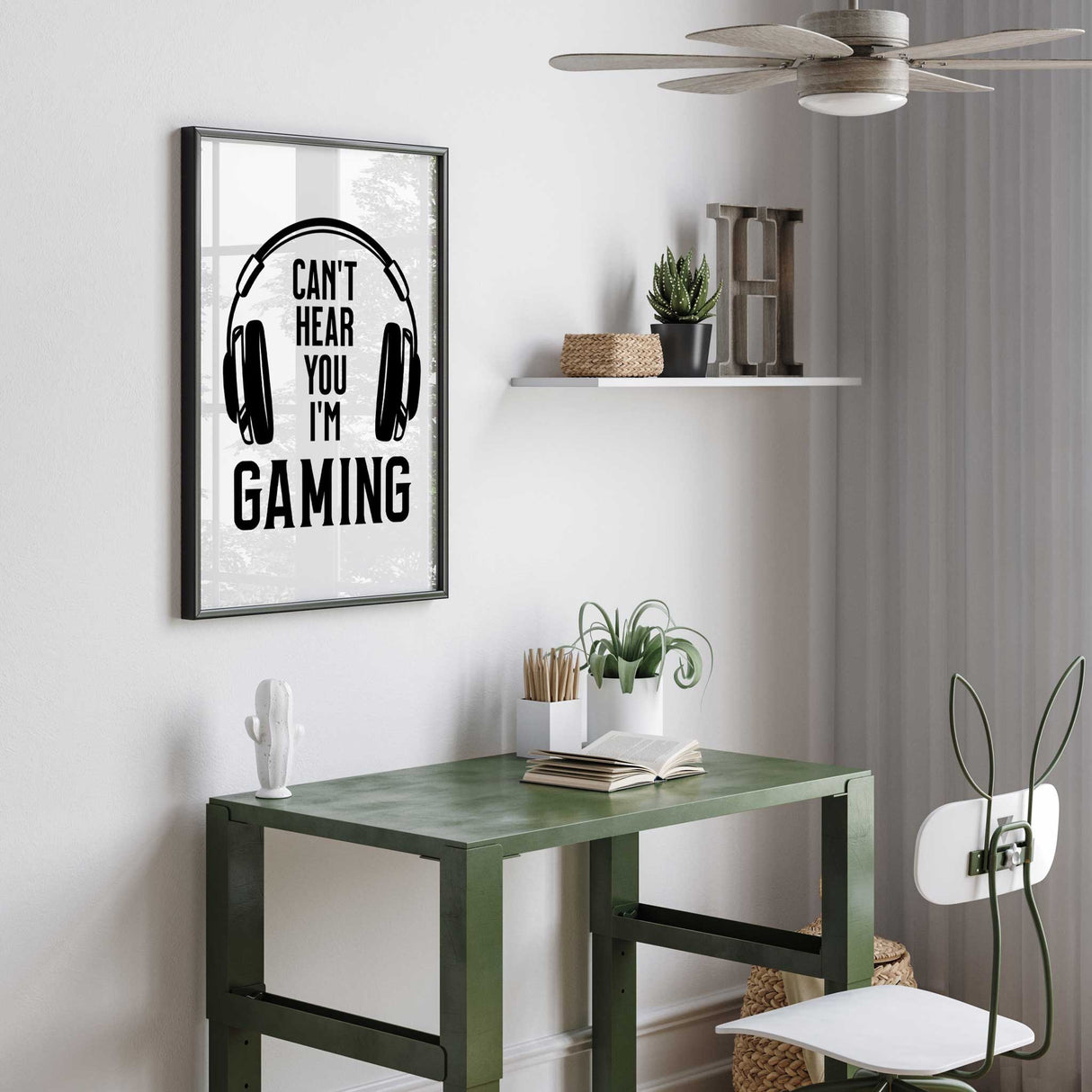Gaming wall art for teen gaming room