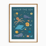 Under the Sea ocean animals print with colourful illustrations