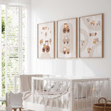 Vehicle wall art for a boys nursery featuring cars and tractors