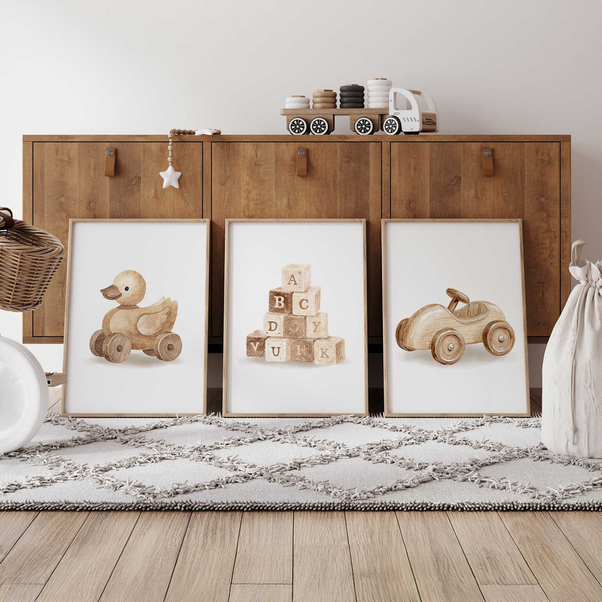 Vintage Toy Nursery Prints Set of 3