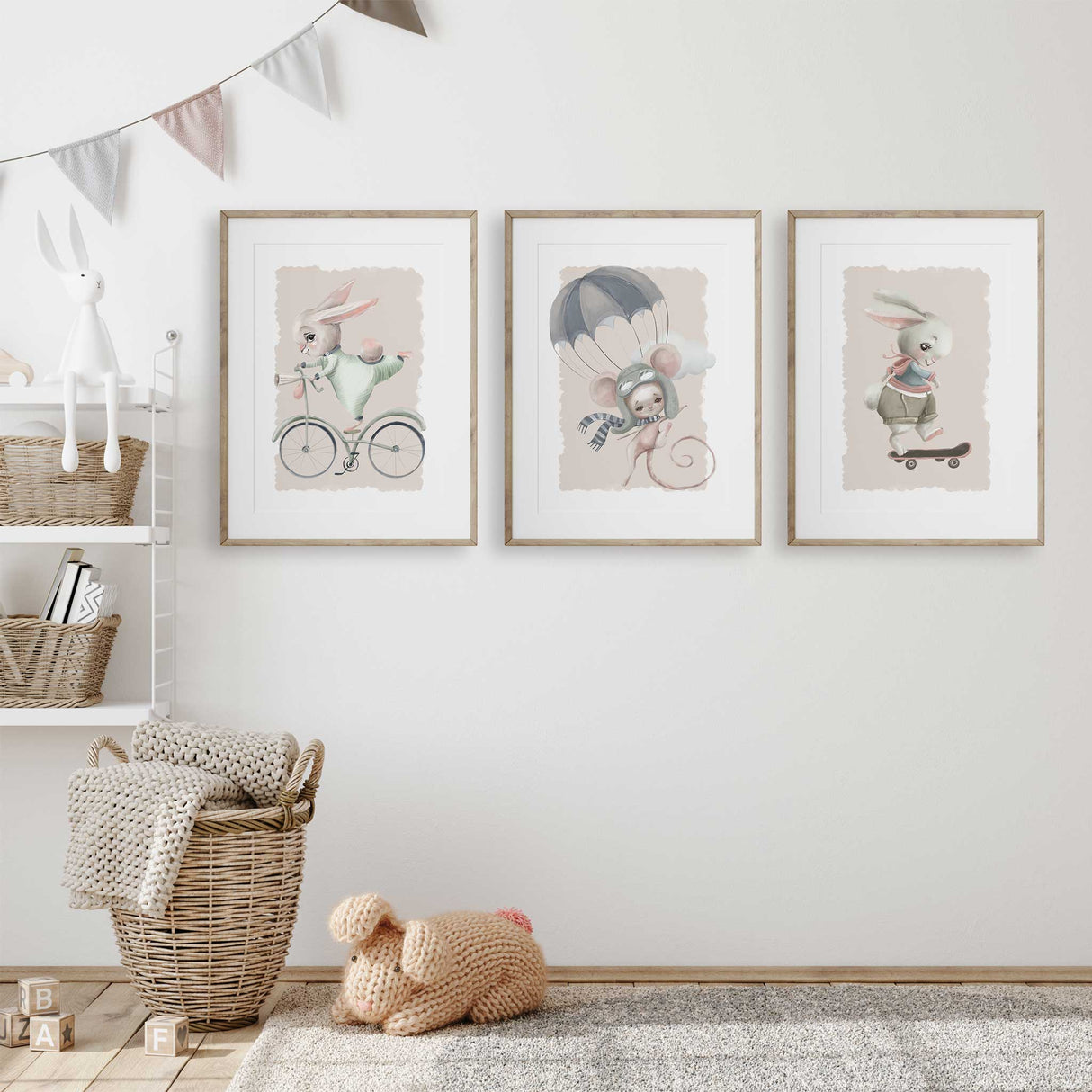 Boho Bunny & Mouse Prints