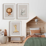 Boho Safari Jungle Animals Trio