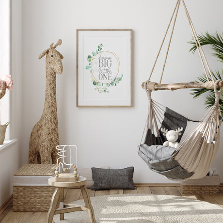 Dream Big Little One baby room wall art print
